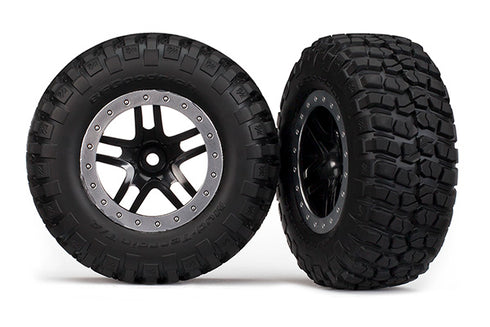 SCT BLACK & SATIN CHROME WHEELS & BFGOODRICH TIRES (2) 5883